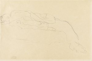Femme allongée sur un canapé - Gustav Klimt
